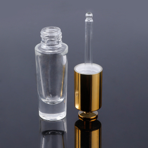 Packaging Manufacture Gold 15ml Reusable Glass Serum Bottle Essential Oil Cosmetic Dropper Bottle