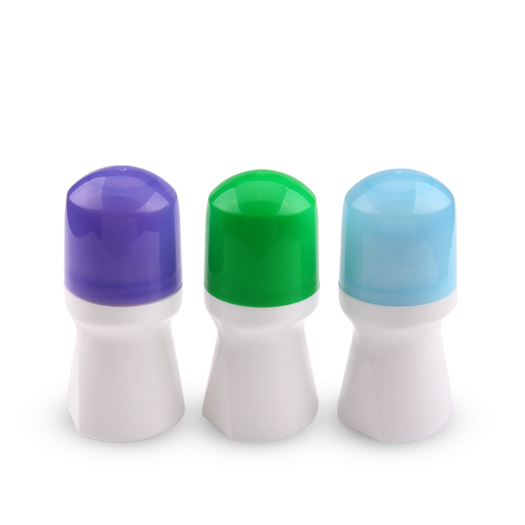 Free Sample Custom Label And Color Ball Diameter 35.4mm Small Capacity 50ml Oil Plastic Essence Eye Cream Antiperspirant Roll on Deodorant Bottle
