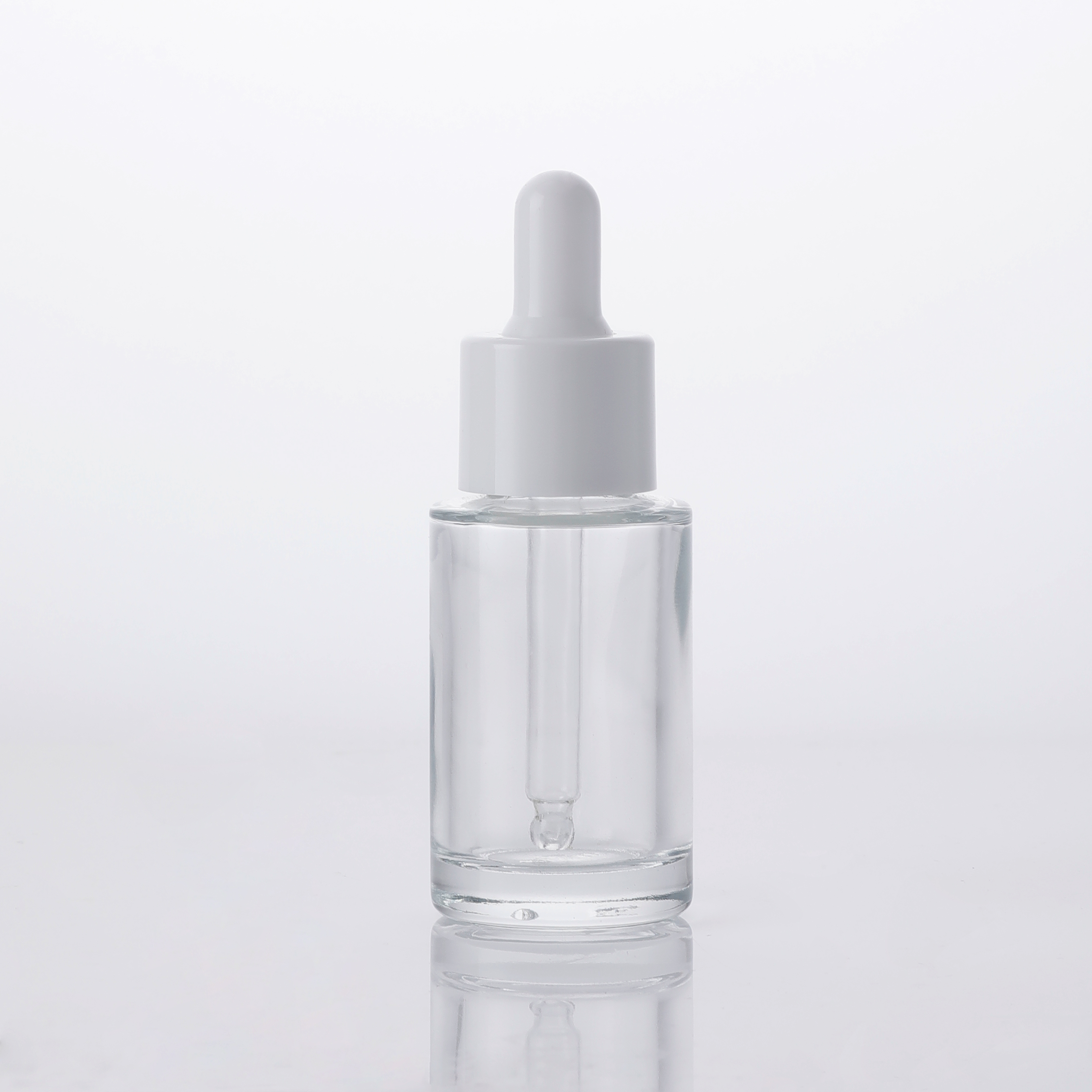 Multipurpose Refillable Round Shape Perfume Skin Care Essence Essential Oil Serum Empty Transparency Liquid Container 10ml 15l 20ml Dropper Glass Bottles