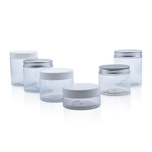 100ml 300ml 400ml 500ml Cosmetic Containers Custom PET Wholesale Cosmetic Pet Plastic Jars With Lids 