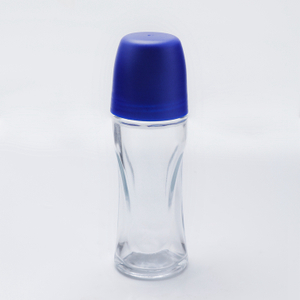 High Quality Custom Color And Size Height 146mm Ball Diameter 28.6mm 65ml Empty Clear Multifunctional Fragrance Essential Oil Antiperspirant Deodorant Glass Bottle Roll on